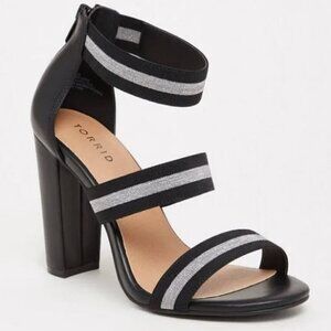 Torrid Black Strappy Heels Size 9W